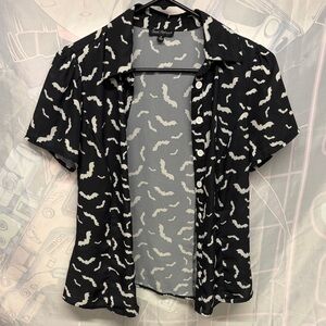 Black and White Button Down Shirt